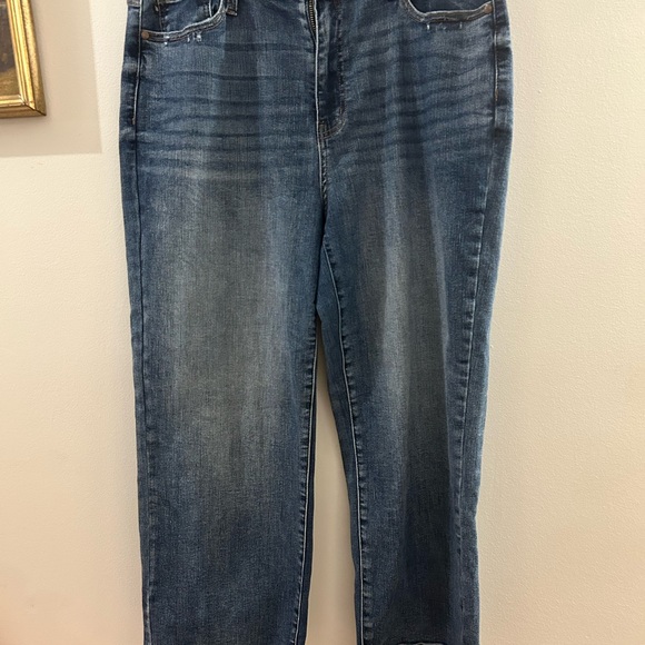 Judy Blue Cropped Denim Blue Jeans Wide Leg Relaxed Women’s 15/32 JB88592 - Picture 2 of 5